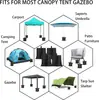 Lona para tienda de campaña exterior fija con bolsa de arena, toldo, protección solar, resistente al viento, estable, toldo de camping con bolsa de arena, patas fijas