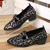 Sapatos Casuais Plus Size Transfronteiriços 2024 Verão Novo Moda Europeia e Americana Joker Salto Grosso Boca Rasa Slip-on para Mulheres