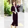 Conjunto casual de mezclilla para mujer, nuevo estilo Otoño 2026: Conjunto de Dos Piezas para Mujer: Chaqueta Corta Redonda Estilo Chanel y Pantalones de Pierna Ancha