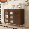 Aparador de Rattan Estilo Francês, Armário de Armazenamento, Armário de Cozinha, Armário de Chá para Casa, Sapateira de Chão para Entrada de Casa