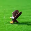 Miniatura de águia de cabeça branca, acessório de resina para criar micro-paisagens realistas, jardinagem, decorações DIY e enfeites de carro
