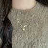 Nuevo Collar con Colgante de Cuentas de Ojo de Tigre Elegante y Exquisito Maillard Temperamento Lujoso Ligero Más Fácil de Combinar Cadena para Suéter Más Fácil de Combinar Mujeres
