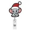 Elefante Gato Pingüino Hema Sombrero de Navidad Acrílico Brillo Tirador Telescópico Tirador Giratorio Pin de Clip