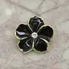 Botões Coloridos de Metal Tingido com Óleo de 5 Pétalas de Flor de 16mm para Tricôs Estilo Chanel, Camisetas e Vestidos
