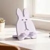 Soporte Creativo Perezoso para Teléfono, Lindo Diseño de Dibujos Animados para Ver TV, Soporte de Escritorio para Tablet y Teléfono, Regalo Simple de Madera con Impresión