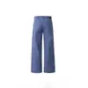 Marca de moda de rua estilo americano, calça casual inspirada em workwear francês retrô, unissex, corte solto, design de perna reta, com bolsos grandes, calça comprida