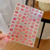 2025 Nuevo Día de San Valentín Alto Aspecto Rojo Llamativo Labio Plano Creativo Puro Deseo Uñas Artísticas Pegatinas Accesorios Estilo Pareja