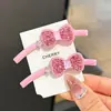 Nuevo pasador de pelo con lazo de diamantes de imitación coreano, pinza lateral, dulce accesorio para el cabello para mujer, pasador de pelo nuevo, compacto y exquisito