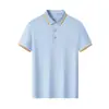 Verão Algodão Australiano de Fibra Longa Mistura de Algodão e Elastano Camisa Polo com Gola Camisa para Cultura Corporativa Roupa de Trabalho Bordado Impressão