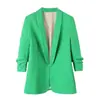 Blazer de moda versátil de primavera y otoño, ajustado, para mujer, sin botones, estilo europeo nuevo, transfronterizo europeo y americano