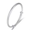 Pingente de estilo retrô fosco antigo Ping An Fu marca push-pull pulseira prateada feminina atacado TikTok entrega de fornecimento ao vivo