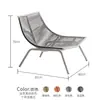 Cadeira de Lazer para Pátio Externo Nórdico, Cadeira de Balanço de Rattan, Sofá, Móveis para Varanda Preguiçosa e Jardim, Cadeira de Rattan para Pausa para Almoço, Cadeira Cama Reclinável