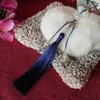 Yixiangfei hebilla de seguridad de tres colgantes borla 12 cm borla cheongsam vestido cara de caballo colgante de jade decoración colgante de cintura tapeta de presión paso prohibido