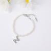 Pulsera de perlas sencillas para mujer, pulsera con nombre y letras en inglés para estudiantes, pulsera de cuentas al por mayor, cadena para novia