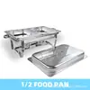 Estufa de Acero Inoxidable Rectangular Plegable para Aislamiento de Alcohol Calentamiento Calentador de Comida para Buffet de Amazon Transfronterizo