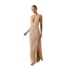 ¡Nuevo Producto en 2025! ! Falda de Playa Europea y Americana para Mujer Color Sólido Sexy Tejido Traje de Baño Bikini de Playa Vestido de Mujer