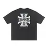 Westcoast Choppers Casual Americano ERD Cruz Sánscrita Lavada Vieja Manga Corta Streetwear Holgada Camiseta