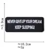 Parches bordados al por mayor transfronterizos, insignias bordadas rectangulares, parches decorativos en inglés para chaqueta de trabajo retro americana