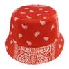 Estilo europeo y americano INS moda estampada de flor de anacardo sombrero de pescador moda callejera sombrero de cubo plegable sombrero de sol de doble cara venta al por mayor