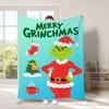 25 Mantas do Grinch Mais Vendidas na Amazon Transfronteiriça Novo Estilo de Natal Manta de Flanela Manta para Cochilo de Outono