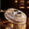 Copo de uísque de cristal giratório em formato de estrela, um design elegante e luxuoso com base de cristal, perfeito para aliviar o estresse e apreciar destilados.