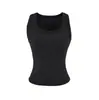 Atacado de roupas femininas transfronteiriças: Novo top regata de ombro largo para verão feminino, estilo europeu e americano, decote U grande, simples, casual, versátil