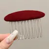 Pinza para el pelo de peine invertido de lana ovalada para mujer, nuevo modelo 2026, peine para el pelo de princesa elegante de alta gama, pinza para flequillo, accesorio para el pelo