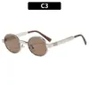 2026 Nuevo Estilo Moda Transfronteriza Europea Americana Para Viajar Montura Metálica Ovalada Gafas de Sol Protección Solar Tendencia Estilo Callejero Gafas de Sol