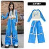 Ropa de moda para niñas de Jazz Dance pasarela moda genial callejera de otoño traje de manga larga para ombligo ropa de actuación hip hop para niñas