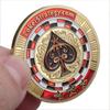 Prensador de tarjetas de regalo Texas Hold'em con chip metálico y protector de tarjetas chapado en oro de 100 g opcional