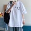 Camiseta de algodón de manga corta para hombre 2024 verano marca de moda casual combinable top holgado transpirable sin encogimiento sin pelusa