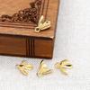 Horquilla para el pelo con colgante de flor pequeña de cuatro hojas, accesorio antiguo hecho a mano, joyería DIY, Hanfu, horquilla para el pelo de un solo agujero, material B750
