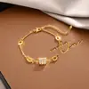Pulsera de perlas para mujer de Corea del Sur para todas las ocasiones estilo ins nicho pulsera de acero de titanio de alta calidad pulsera de pareja joyería al por mayor