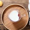 Taza de café de doble capa con forma de corazón INS, taza de desayuno de amor, taza de leche, taza de oficina de vidrio de borosilicato transparente