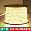 Fila única fila doble oblicua 3 filas oblicuas 5 filas luz con tira LED 220v luz de sala de estar con tira LED impermeable para exteriores súper brillante