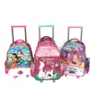 Maleta con Ruedas para Niños Bolsa Escolar de Dibujos Animados con Ruedas Mochila de Hombro Linda para Niña Pequeña