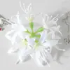 Cabeças de Flores Artificiais em Estoque, Coleção Série Branca, Peças de Cabeça com Flores para Penteado Hanfu, Materiais para DIY, Flores de Casamento, Acessórios de Cabelo de Alta Qualidade
