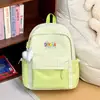 Mochila fresca de cuadros estilo japonés para niñas, gran capacidad, adecuada para estudiantes de secundaria, preparatoria y universidad, con bloques de color, bolsa escolar casual versátil