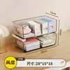 Caja de almacenamiento multifuncional de escritorio organizador de papelería de acrílico transparente estante para cosméticos y mascarillas faciales de escritorio de oficina