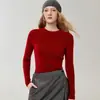 Suéter 100% cashmere puro, nova coleção outono/inverno 2026, blusa de gola alta básica feminina, doce e estilosa, corte justo e que valoriza a silhueta
