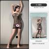Lingerie sexy traje de paixão de rede para mulheres traje de rede transparente sexy tentação com virilha aberta meia-calça de rede geração 555