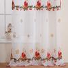 Nuevas Cortinas Navideñas Americanas Cortinas Navideñas Bordadas con Copos de Nieve Pantallas para Ventanas Rectangulares Traslúcidas Embellecimiento Tela Decorativa Productos Terminados