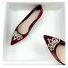 Zapatos de Boda Ankela Red de Dos Maneras 2025 Nuevos Zapatos de Boda de Punta Fina Estilo Francés Zapatos de Salón para Vestido de Novia Tacones Altos Elegantes con Pedrería para Mujer