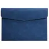 Bolsa de Almacenamiento de Documentos de Cuero A4 Maletín Simple Retro Monocapa Engrosada Impermeable Gran Capacidad Bolsa para Reuniones de Negocios