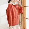 Cárdigan de punto de talla grande para primavera de 2024 para madre, chaqueta con capucha estilo occidental para mujeres de mediana edad y mayores, chaqueta que reduce la edad