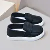 Zapatos de piel para niños, zapatillas casuales sin cordones para primavera y otoño, ligeras, de suela suave, transpirables, zapatillas sin cordones versátiles para niños