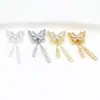 Colgante de Flor de Mariposa de Circonita de Alta Retención de Color Chapado en Cobre Pulsera Collar Accesorios Piezas de Joyería DIY D175