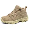 Nuevos zapatos de exterior de caña alta para cuatro estaciones para hombres y parejas, zapatos de senderismo transpirables de malla, zapatos antideslizantes para todoterreno, escalada y trekking al por mayor