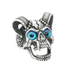 Joyas alternativas personalizadas al por mayor anillo de cabeza de oveja de acero inoxidable ojo azul joyería de animales
