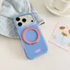 Diseño de Bloques de Color de Lunares Adecuado para iPhone 17 Pro, Simple 16 Pro Max Resistente a Golpes 15 Pro Soporte Magnético 15 Funda para Teléfono